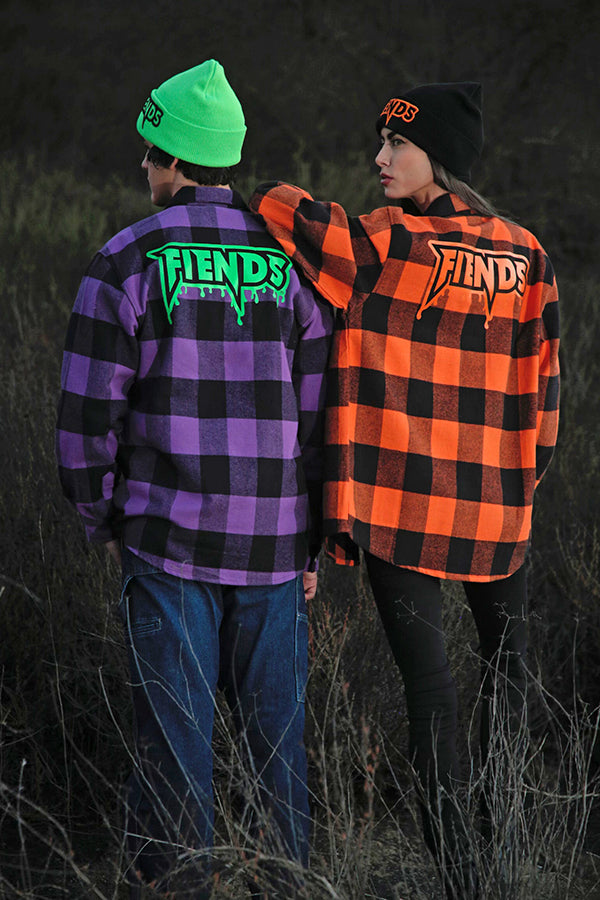 Fiends - Pumpkin Slime Flannel Logos