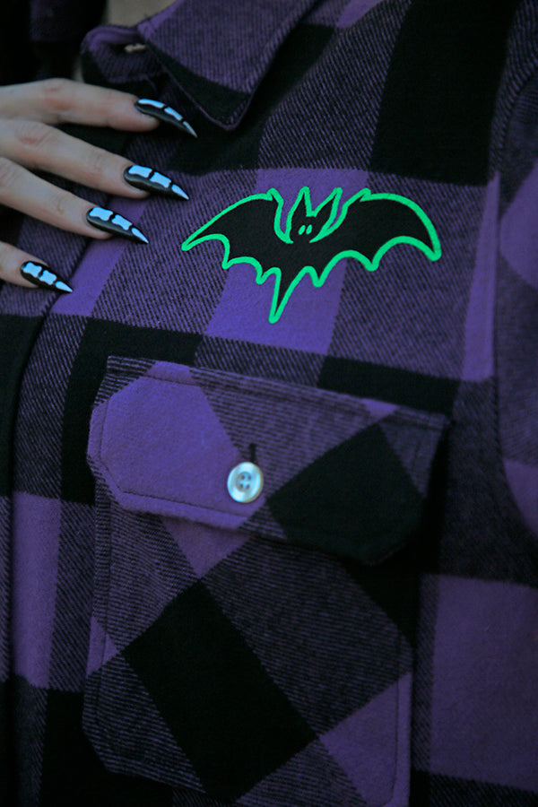 Fiends - Bat Slime Flannel Logo